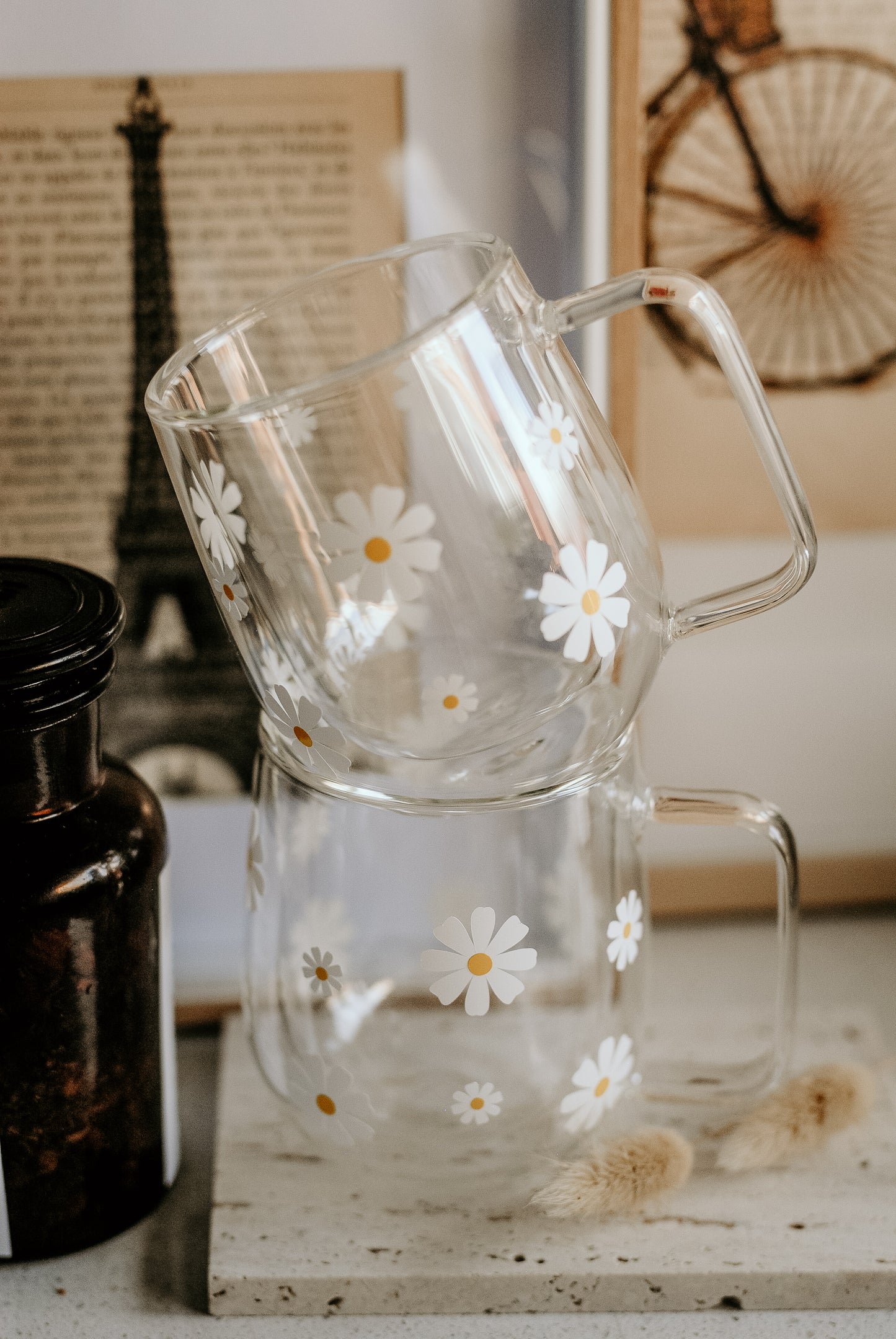 White Daisy Mugs