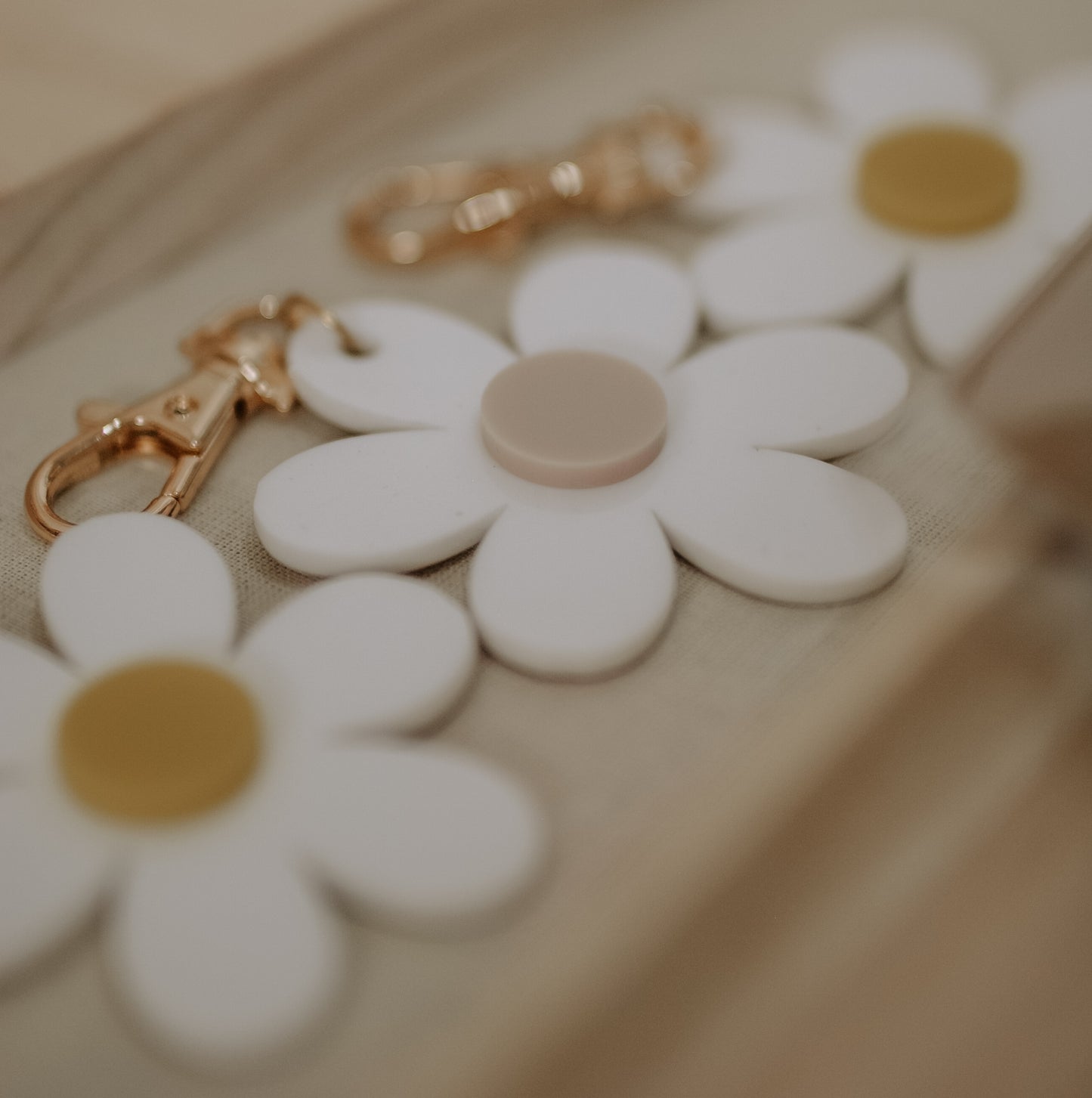 Daisy Acrylic Keyrings