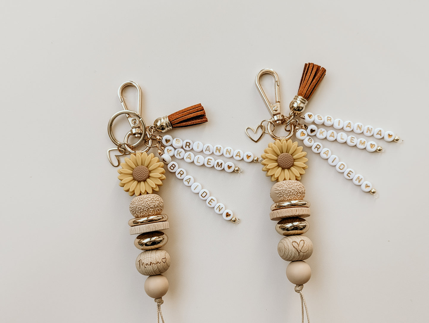 Personalised Beaded Keyrings