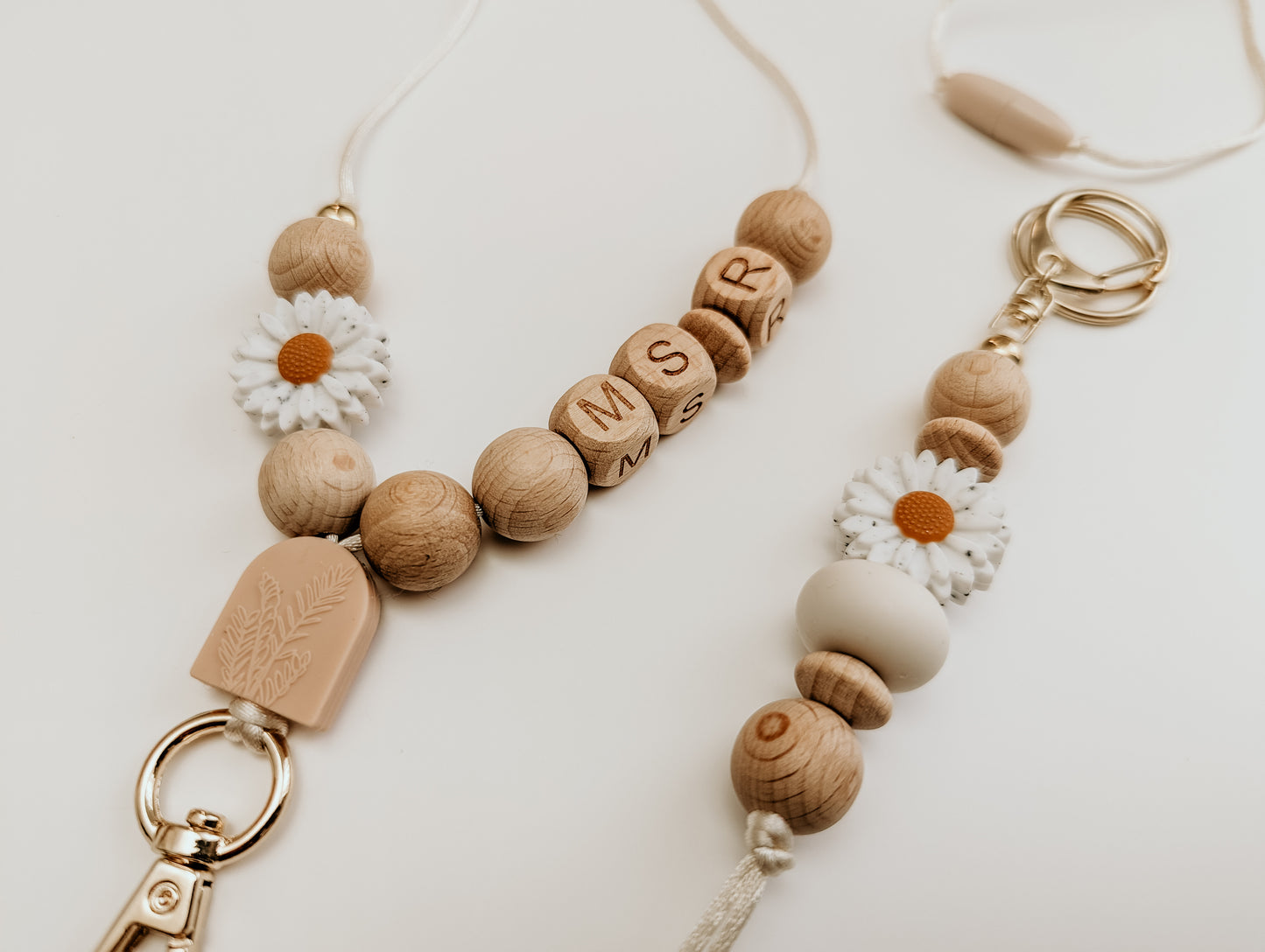 Personalised Tan/Neutral Lanyards