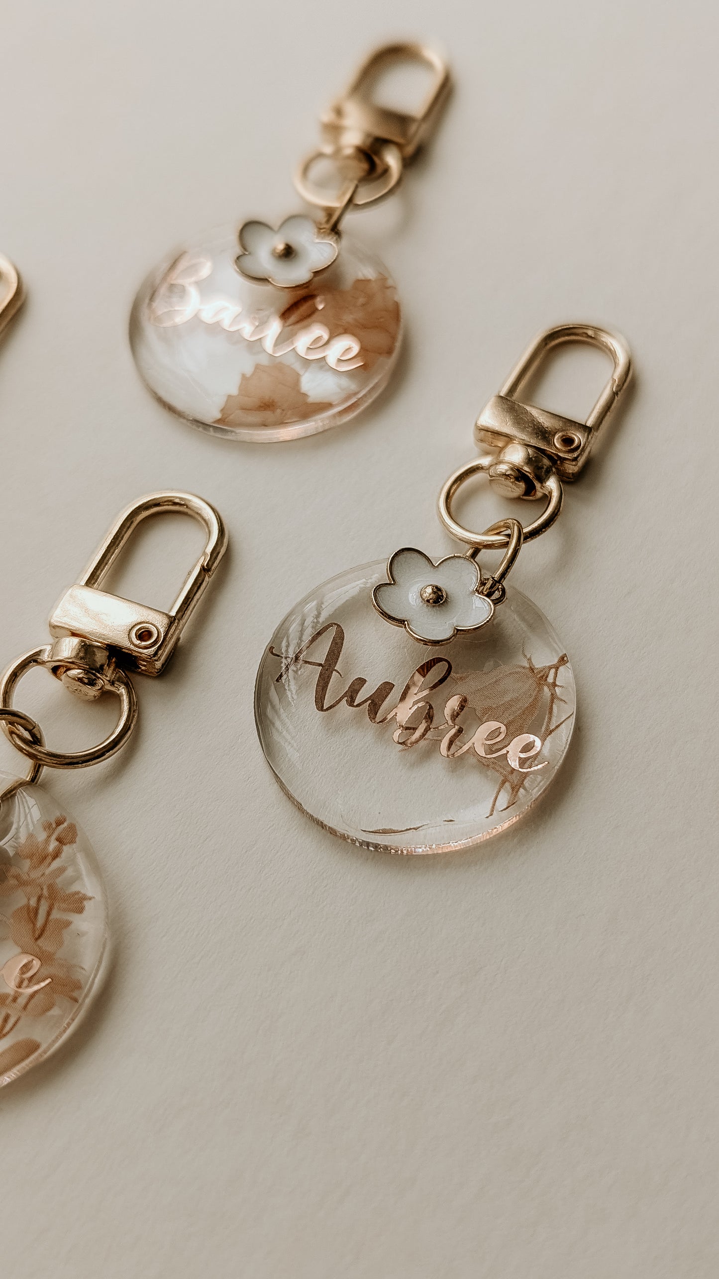 Personalised Floral Acrylic Tags