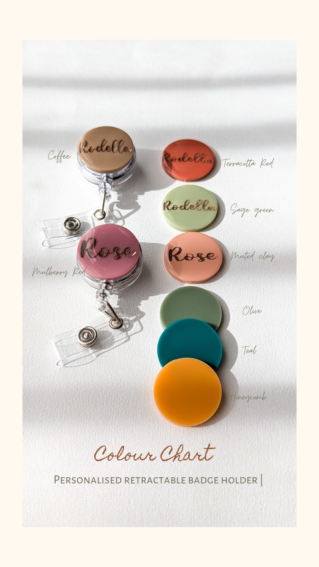 Multicoloured Personalised Retractable Badge Holder