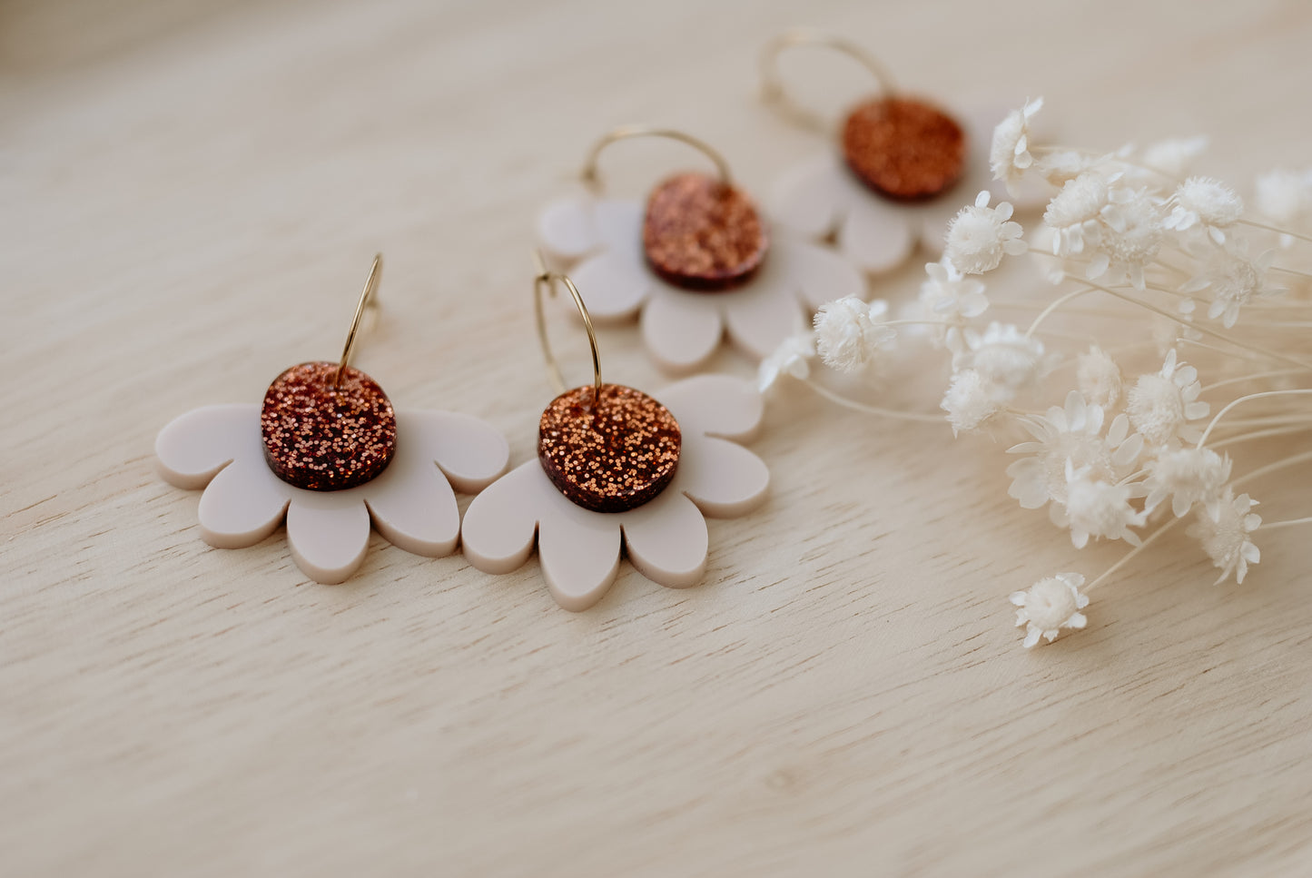 Half Daisy Earrings