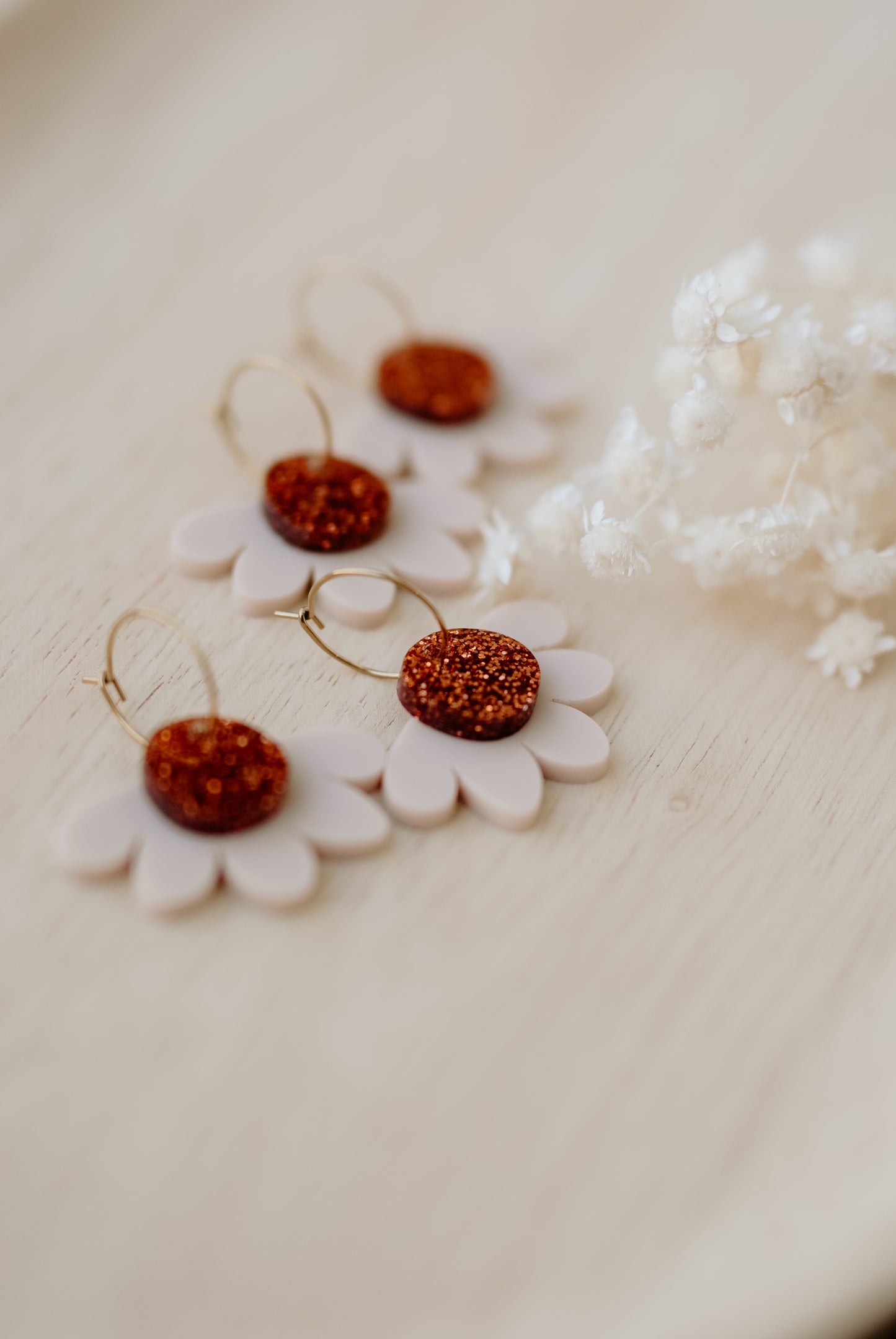 Half Daisy Earrings