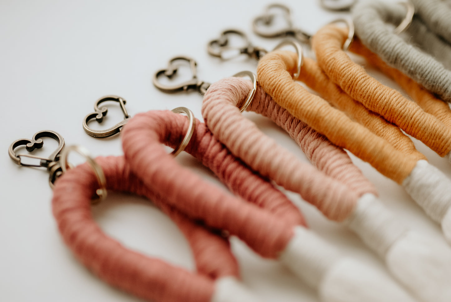 Macrame/ cotton yarn Loop Keyrings