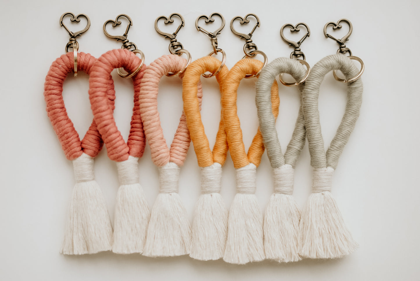 Macrame/ cotton yarn Loop Keyrings