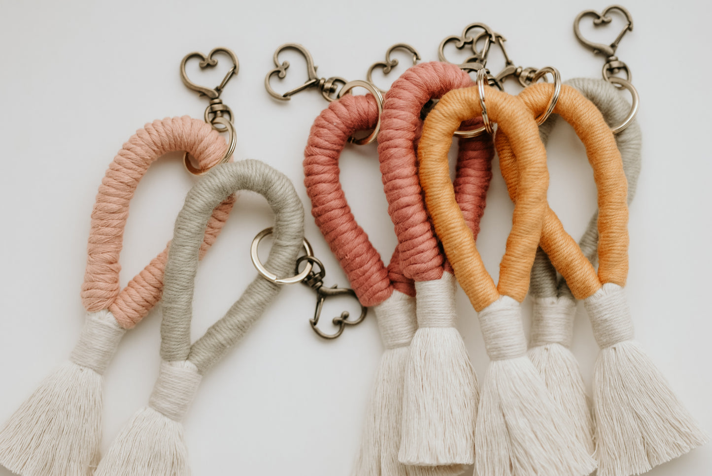 Macrame/ cotton yarn Loop Keyrings