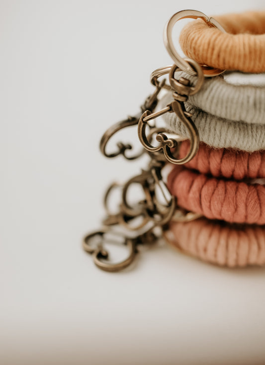 Macrame/ cotton yarn Loop Keyrings