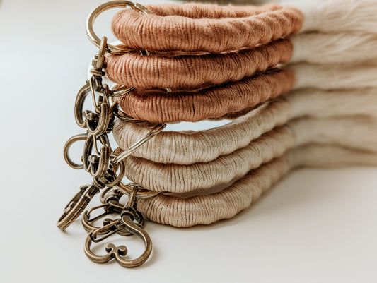 Cotton/Macrame Loop Keyrings