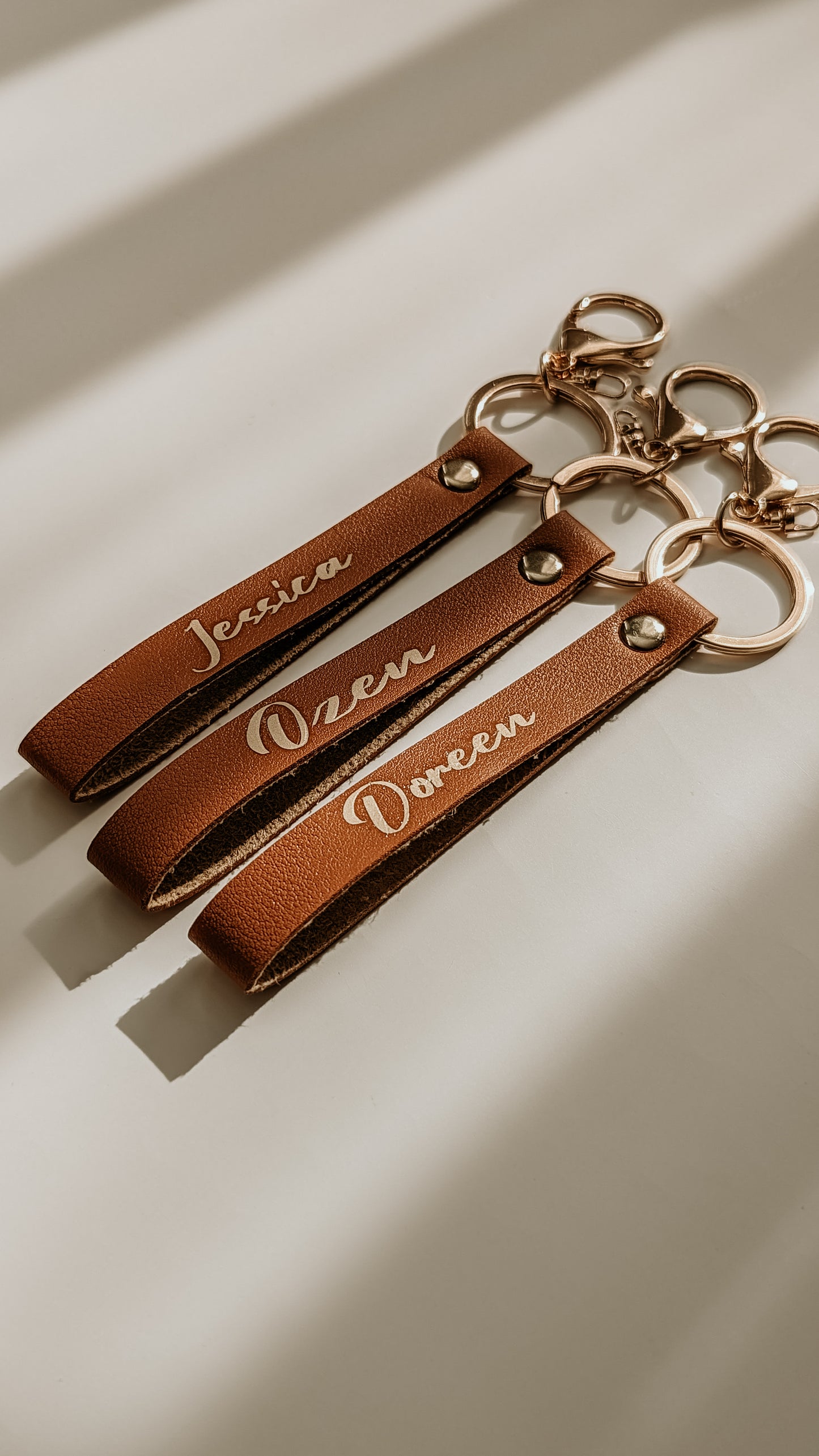 Personalised Leather Keyrings