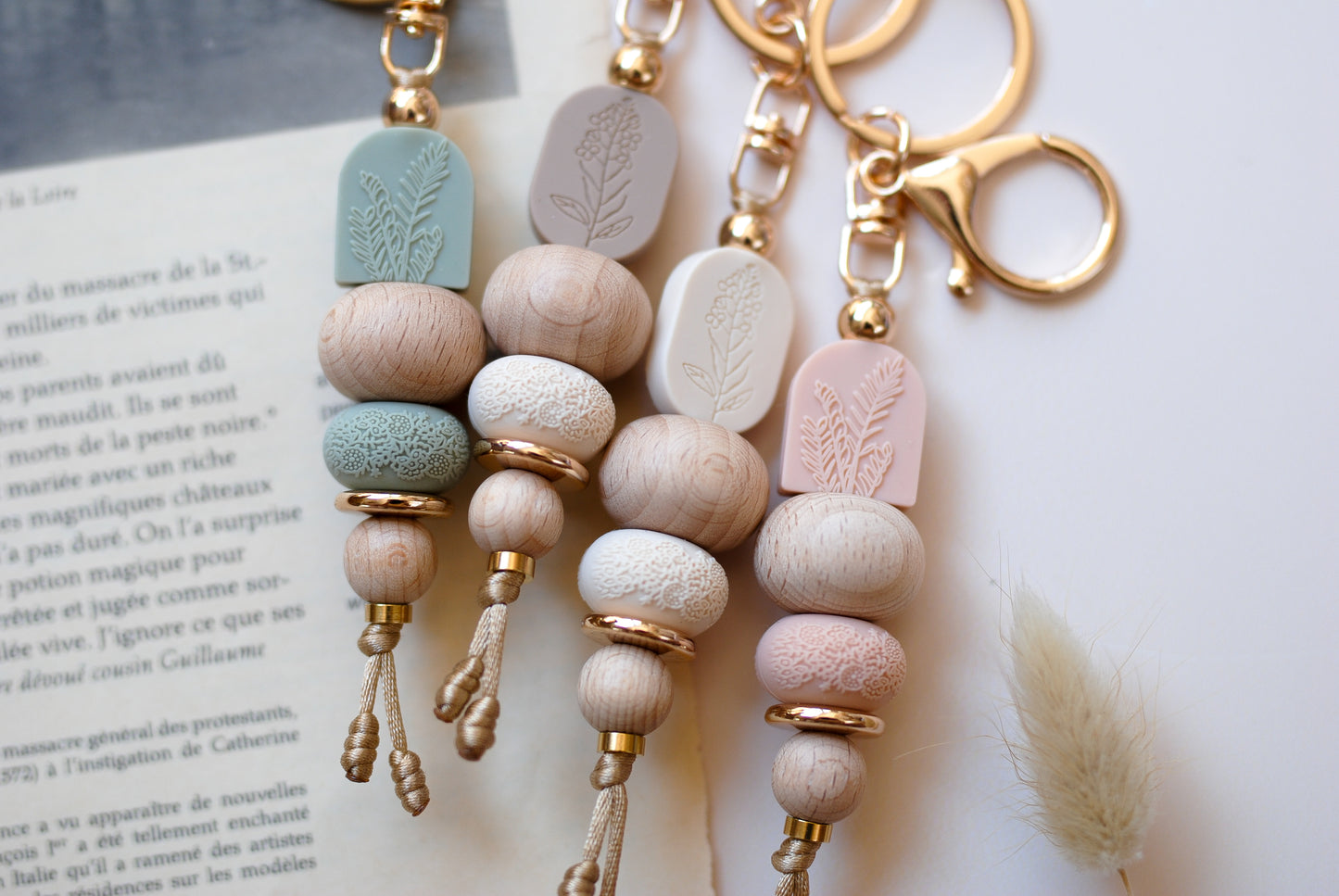 Floral Embossed Keyrings