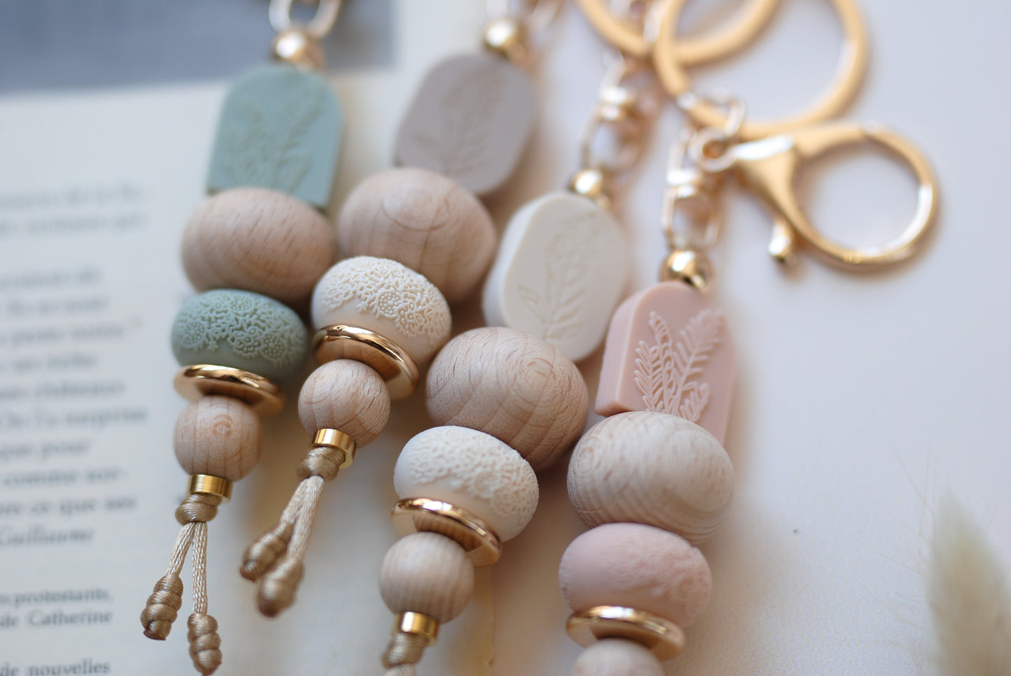 Floral Embossed Keyrings